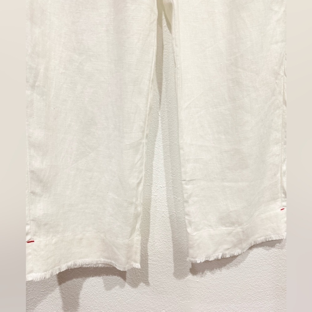 XiRENA Pull On High Waisted 100% Linen White Wide Leg Pants Women’s Size Small - Picture 2 of 5